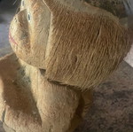 Handmade coconut monkey figurine used