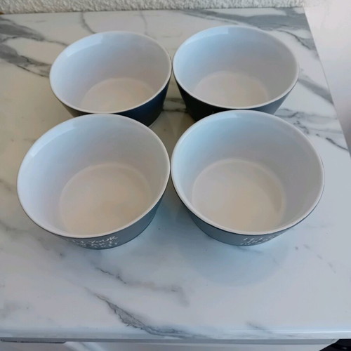 Pet bowls new, ceramic, pack of 4