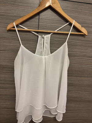 Bershka blouse white used, sizes S and M