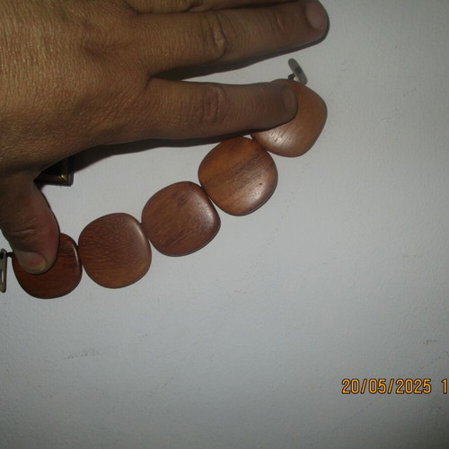 Wooden Russian Bracelet with Silver Clasp like new