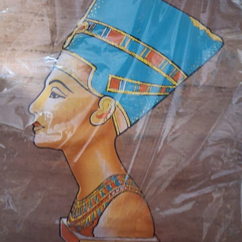 Nefertiti papyrus new with gold decorative details