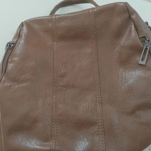 Anti-theft backpack unused brown