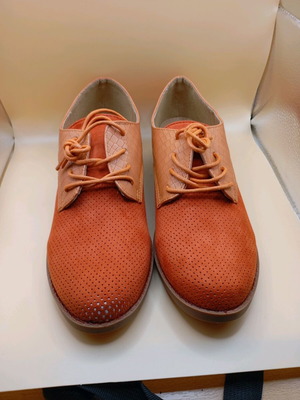 Walking shoes new, size 38, orange with protective case