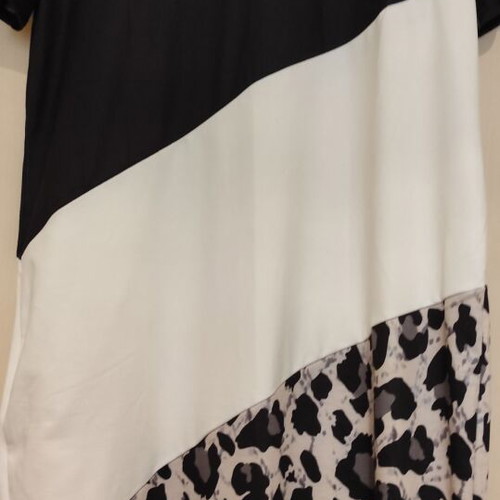 Maxi dress new Shein white black with leopard slit