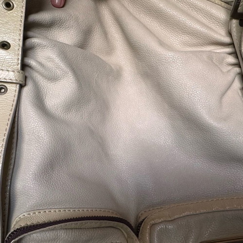 Tous leather shoulder bag beige like new