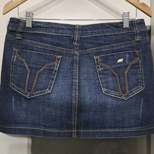 Miss Jeans Mini Skirt like new, blue with orange details