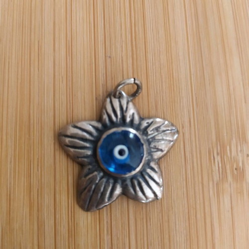 Silver .925 pendant amulet new with evil eye