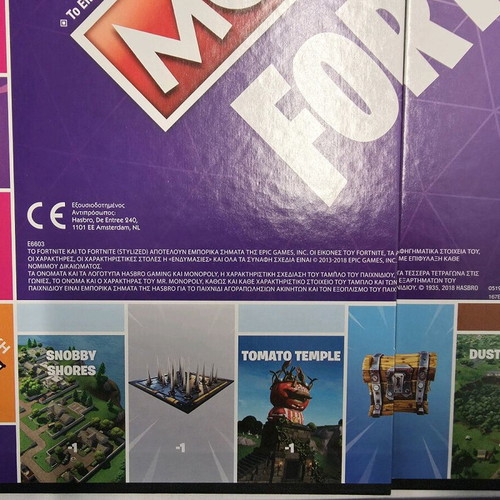 Monopoly Fortnite 2018 used with missing pieces