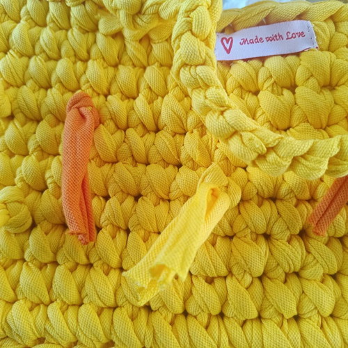 Handmade crochet bag new, yellow