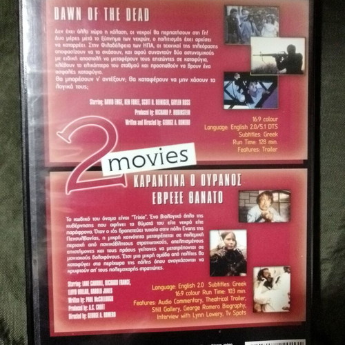 DVD Dawn of the Dead & Quarantine The Sky Rained Death used