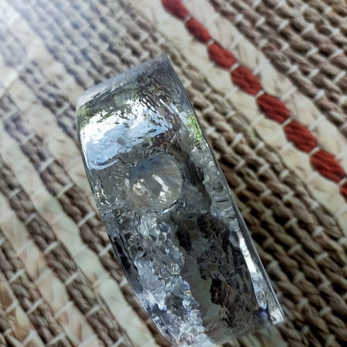 Glass candle holder used