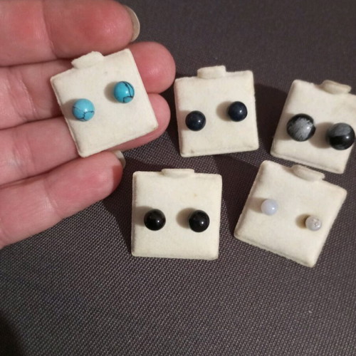 Ball earrings new, pack of 5 pairs