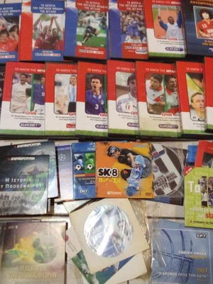 Sports DVDs like new, pack of 89 pieces
