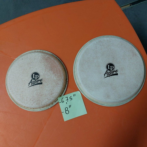 Latin Percussion bongos skins new 6.75"+8.0"