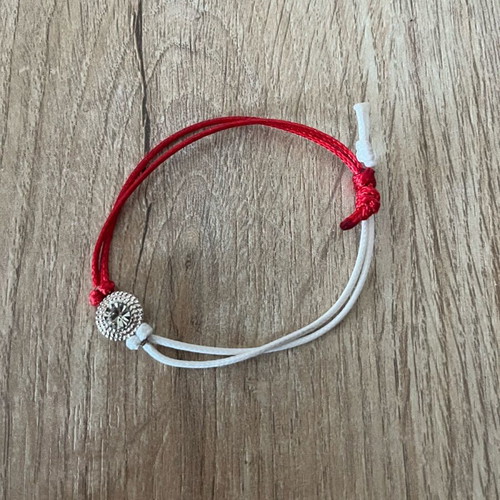 Handmade Martaki like new with white and red diamond detail