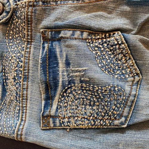 Jeans capri pants worn slightly, size 38