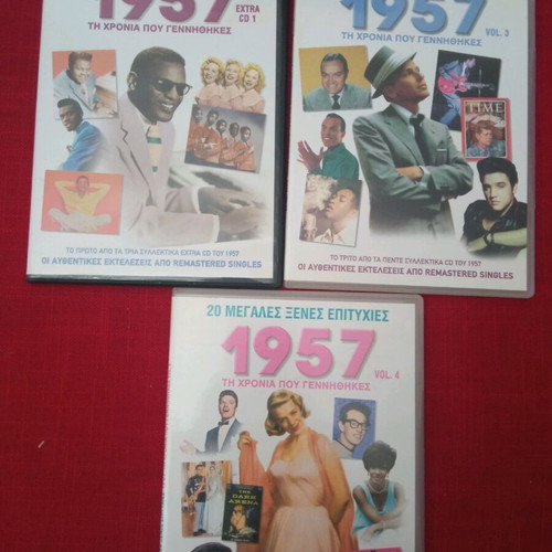 1957 collectible CDs with great foreign hits, like new, set of 3