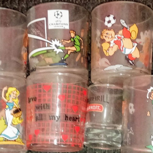 Collectible glasses used, Heineken Athens 2004 and more