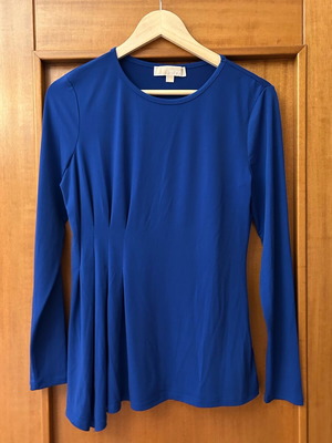 Michael Kors blouse blue long-sleeve like new, size Medium