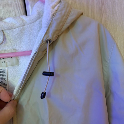 Women's jacket used, beige, size XL with elastic waist