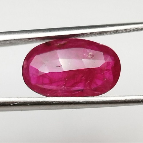 Natural unheated ruby 2.08 carat vivid red oval