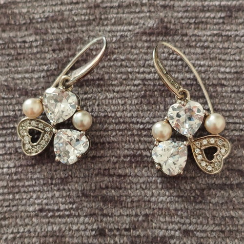Folli Follie silver earrings with semi-precious stones
