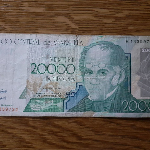 Venezuela 20,000 Bolivares 1998 banknote
