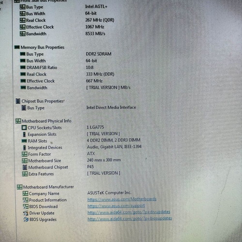 Asus P5QC motherboard socket 775 DDR2 & DDR3 like new