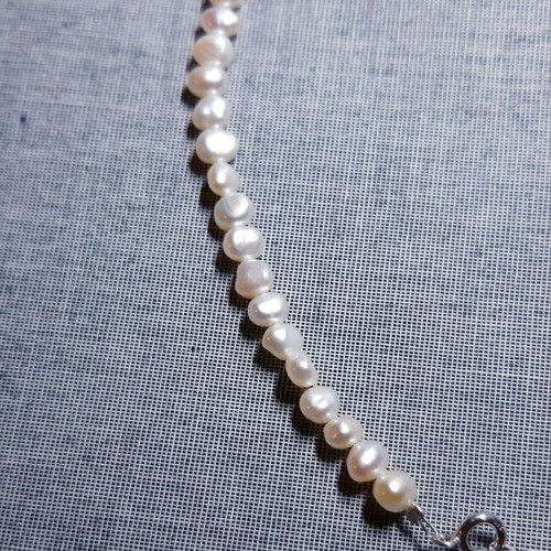 Stephanie necklace new with natural pearls and 925 silver
