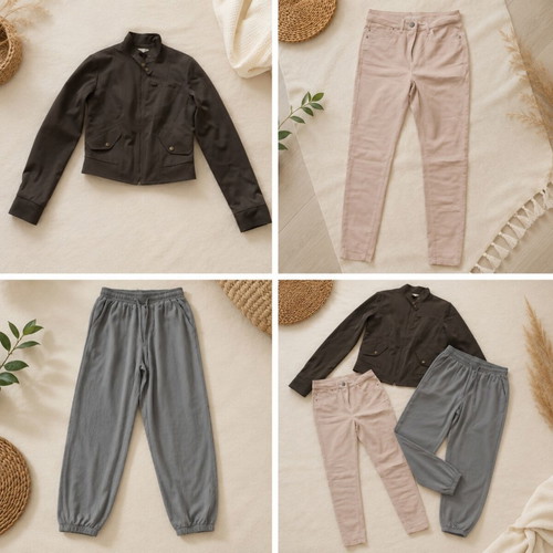 Jacket set with two pants, new, sizes XS and S
