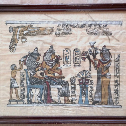 Egyptian handmade papyrus frame 34×40
