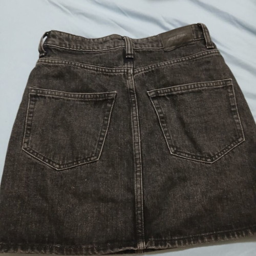 Denim skirt high waist in washed black graphite size 34 XS like new