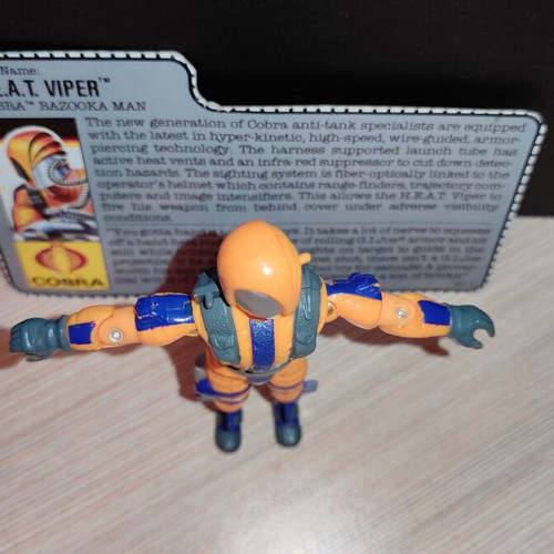 G.I.JOE Heat-Viper (v1) 1989 action figure used, complete with accessories