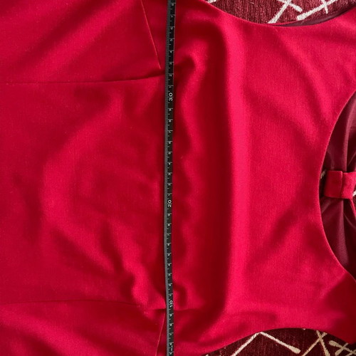 Red short women's dress used with open back and inner lining
