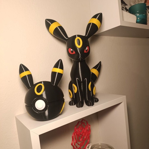 Umbreon set Pokémon with Pokéball, new 3D printed decor