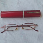 Eyeglasses +2.50 red like new