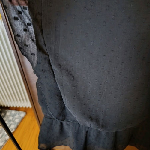 About You crop top blouse new, black, size S