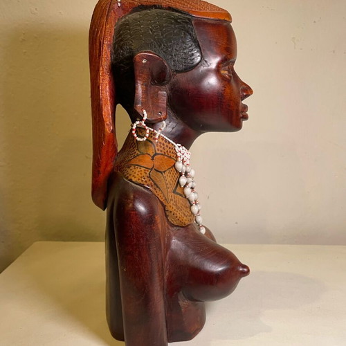 African Statue used, handmade with minor defect