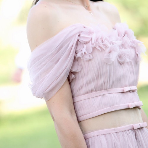 Evening dress long pink size XS like new