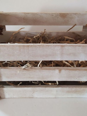 Ξύλινο διακοσμητικό καφάσι μεταχειρισμένο με χερούλια σχοινί