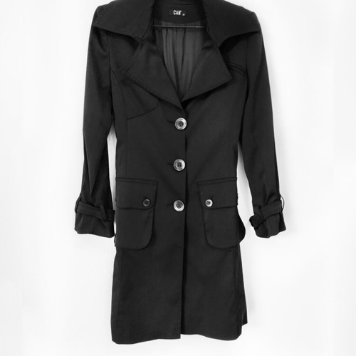 Black CAM Trench Coat size M like new