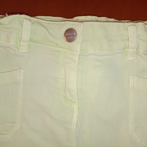 Orchestra denim shorts like new, pastel lime color