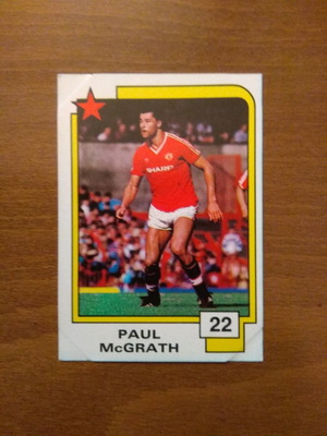 Κάρτα Paul McGrath No22 Panini Soccer Superstars 1988 μεταχειρισμένη