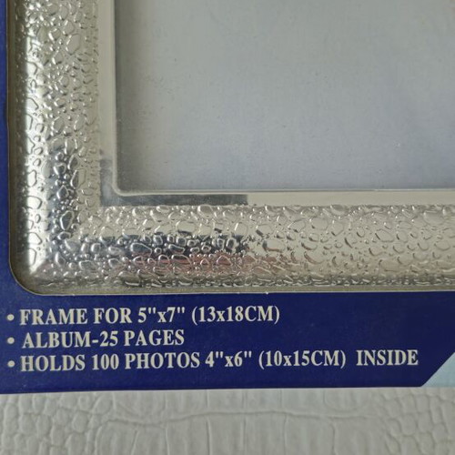 Photo album with metal frame like new