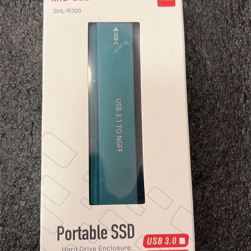 M.2 S-ATA/NGFF SHL-R320 USB-C 3.1 enclosure, green, kit