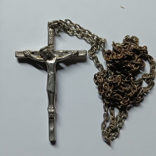 Metal necklace cross like new from Jerusalem