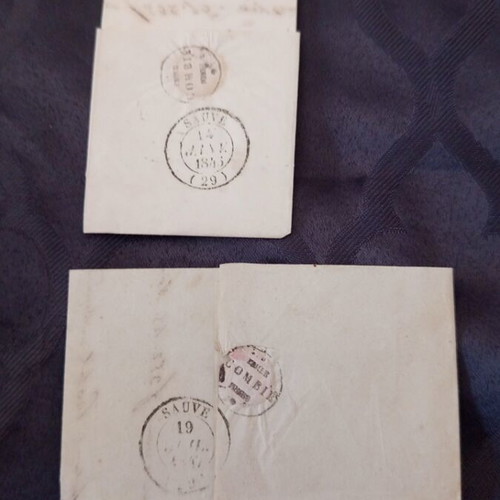 French letters used, 1845 and 1849, commercial correspondence