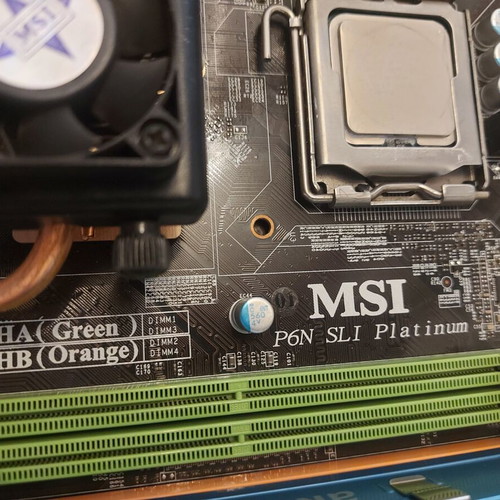 MSI P6N SLI Platinum motherboard like new with Intel Core 2 Duo CPU and DDR2 RAM