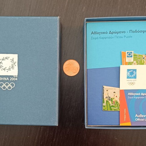 Athens 2004 Football Pin Set new