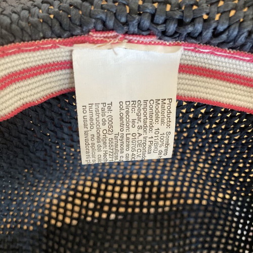 Straw hat blue, like new, size S